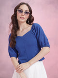 DressBerry Sweetheart Neck Puff Sleeve Top