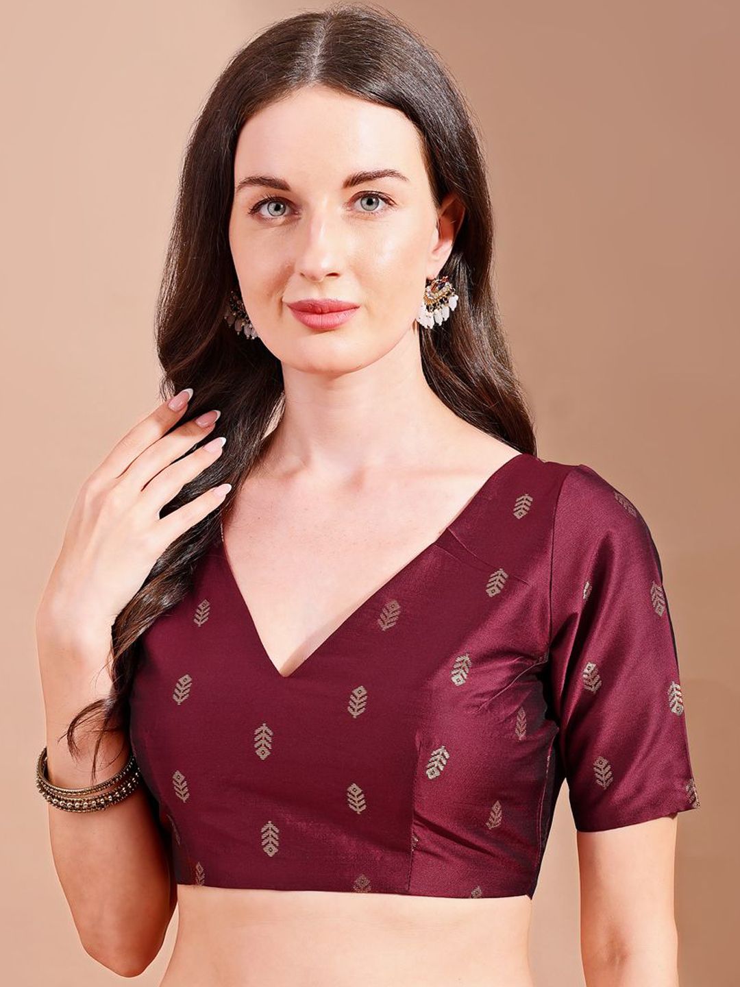 Tikhi Imli Woven Design Saree Blouse