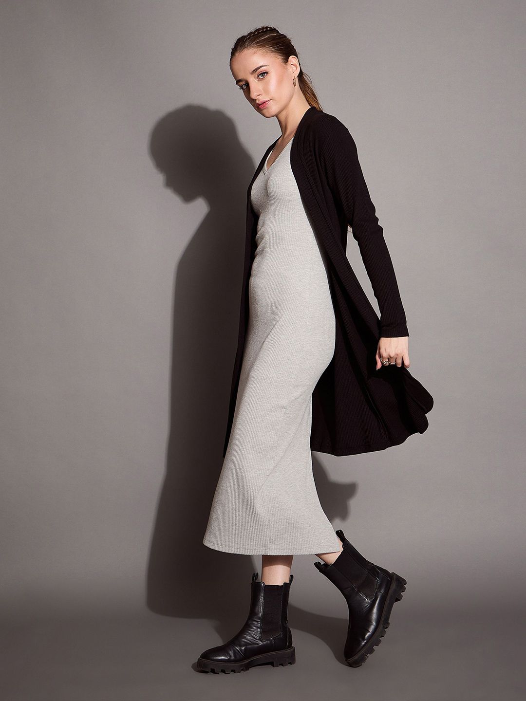 SASSAFRAS BASICS Longline Open Front Shrug