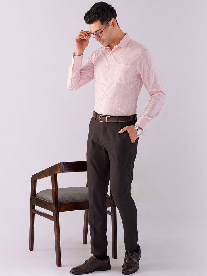The Indian Garage Co. X Luxe Men Spread Collar Micro Ditsy Printed Slim Fit Formal Shirt