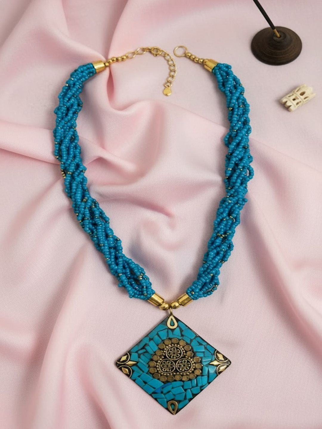 PANASH Kalung Bohemian Tiruan Bersalut Emas