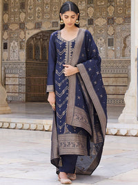 KALINI Ethnic Motifs Woven Design Kurta With Trousers & Dupatta