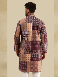 Anouk Men Ethnic Motifs Printed Mandarin Collar Straight Kurta