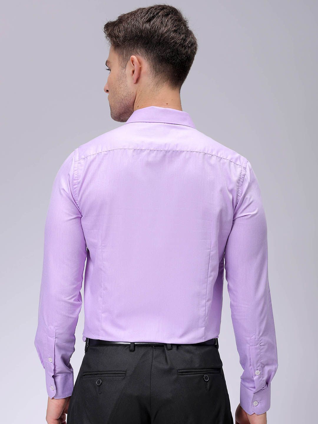 The Indian Garage Co. X Luxe Men Spread Collar Solid Cotton Slim Fit Formal Shirt