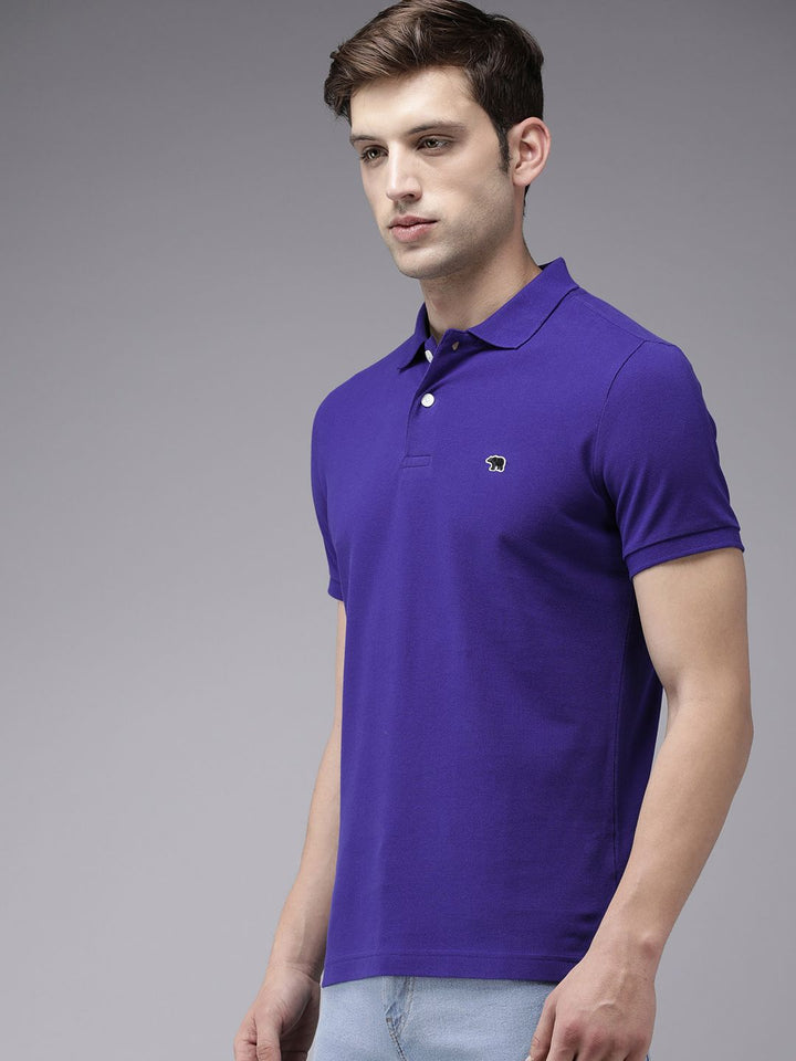 THE BEAR HOUSE Polo Collar Slim Fit Pure Cotton T-shirt