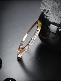Priyaasi Gold-Plated American Diamond Studded Statement Charm Bracelet