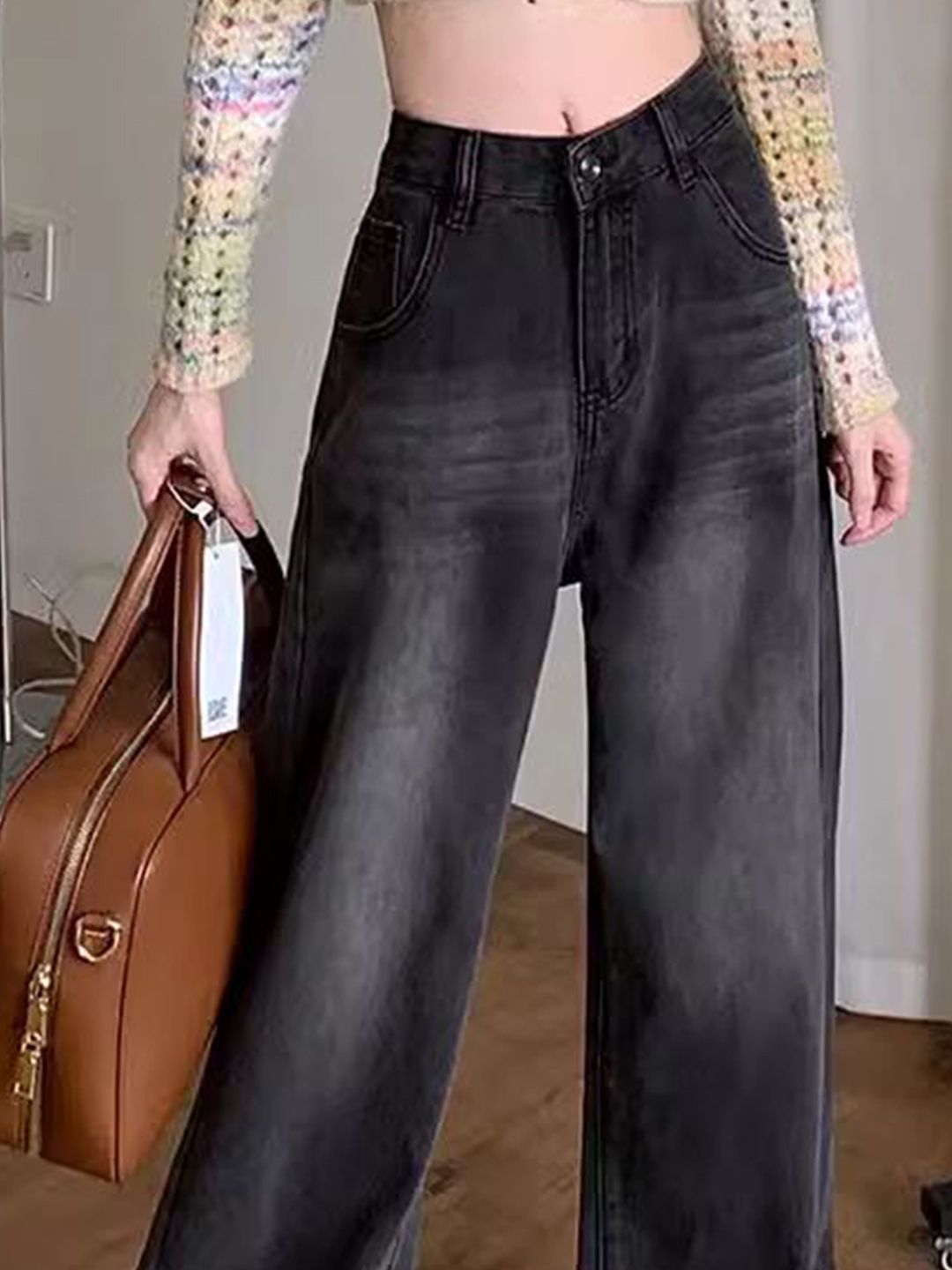 DressBerry Women's Straight Fit High-Rise Light Fade Jeans