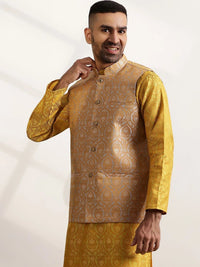 Jaket Nehru Brocade Rekaan Tenunan Anouk