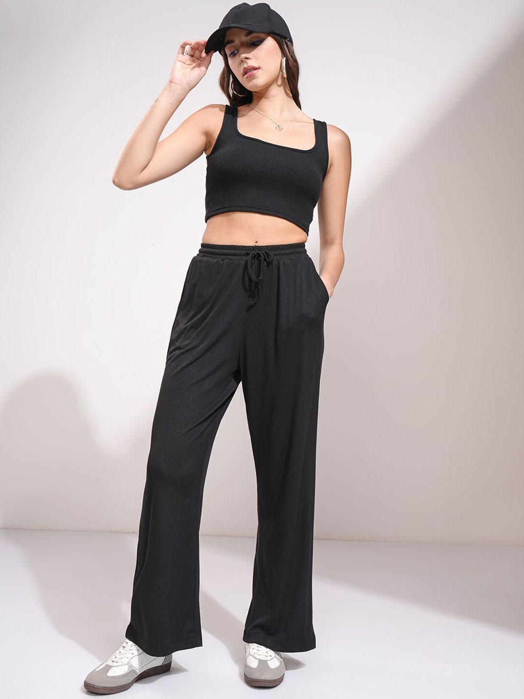 Tokyo Talkies Women Straight Fit Cotton Trousers