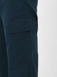 Urbano Fashion Men Loose Baggy Fit Pure Cotton Cargo Trouser