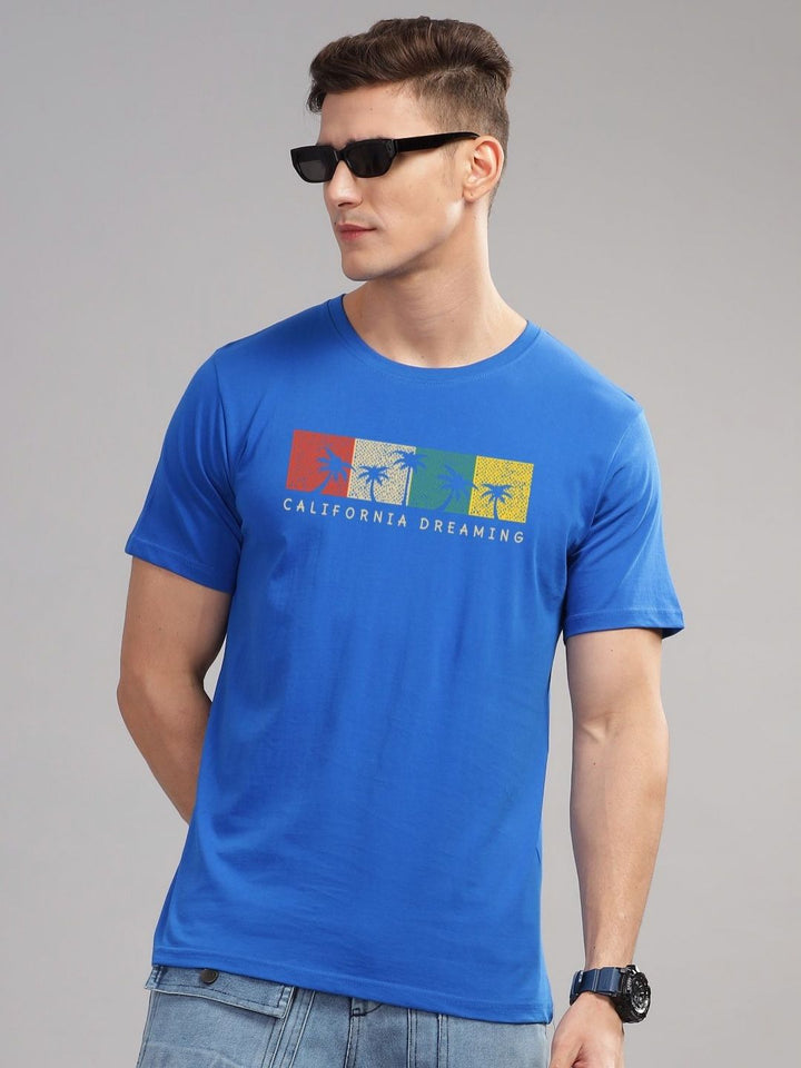 ADRO Typography Printed Round Neck Pure Cotton T-shirt
