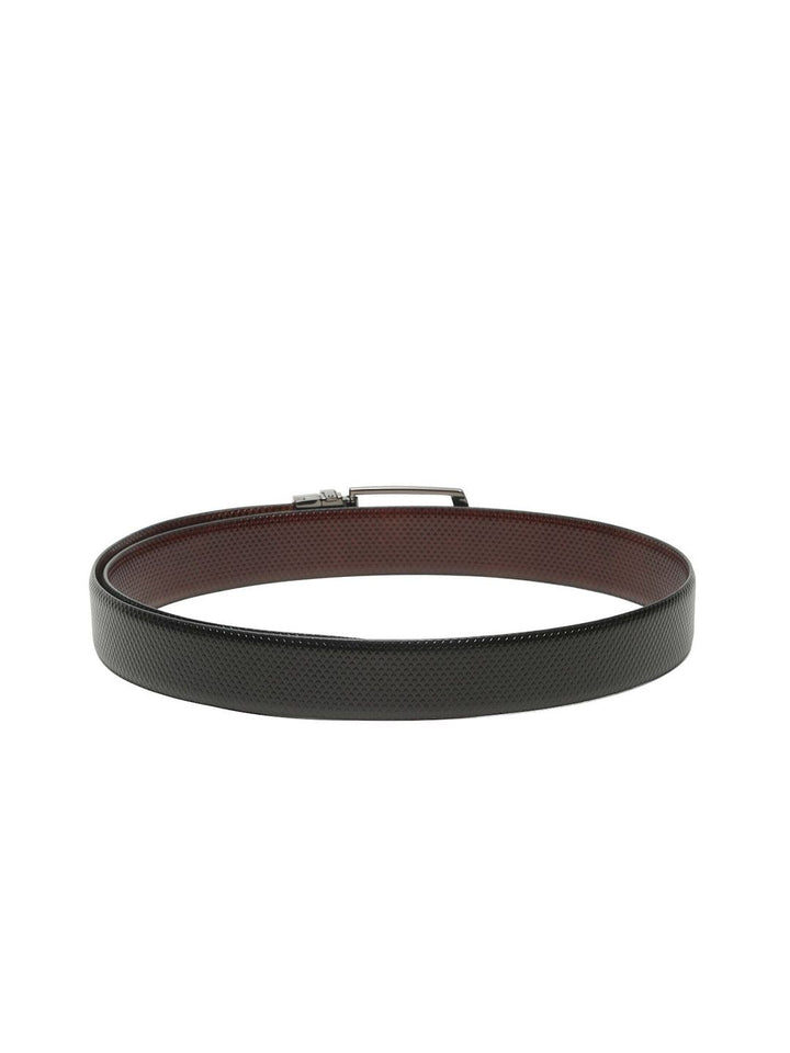 Teakwood Leathers Men Textured Leather Reversible Formal Belt