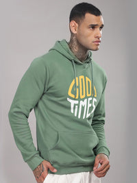 ADRO Men Printed Long Sleeves Hooded Sweatshirt