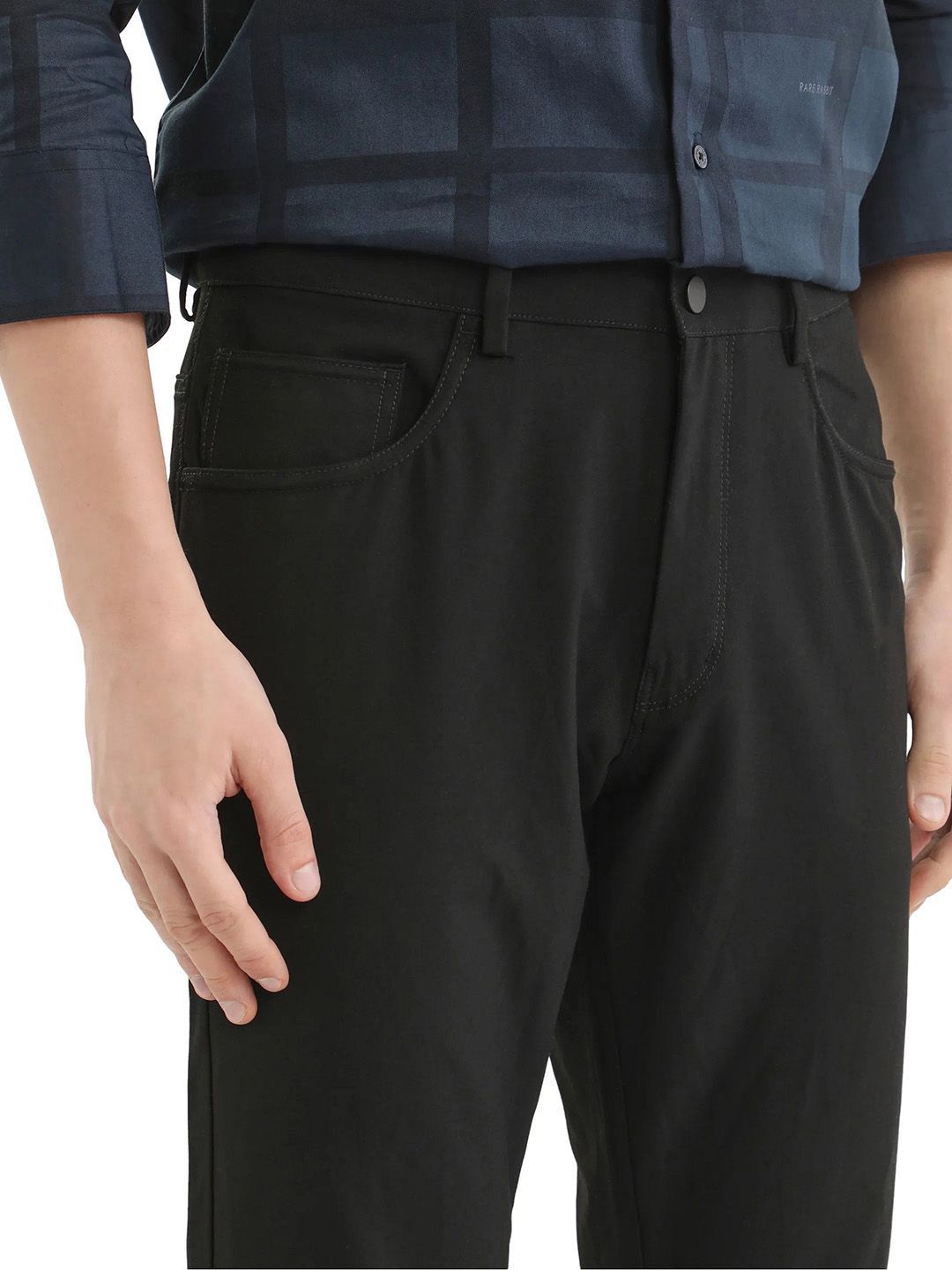 RARE RABBIT Men Comfort Low Distress Stretchable Jeans