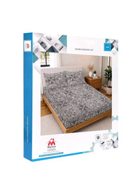 Myntra Elegant Homes Coklat Geometri 300 TC Cadar Katil Double King dengan 2 Sarung Bantal