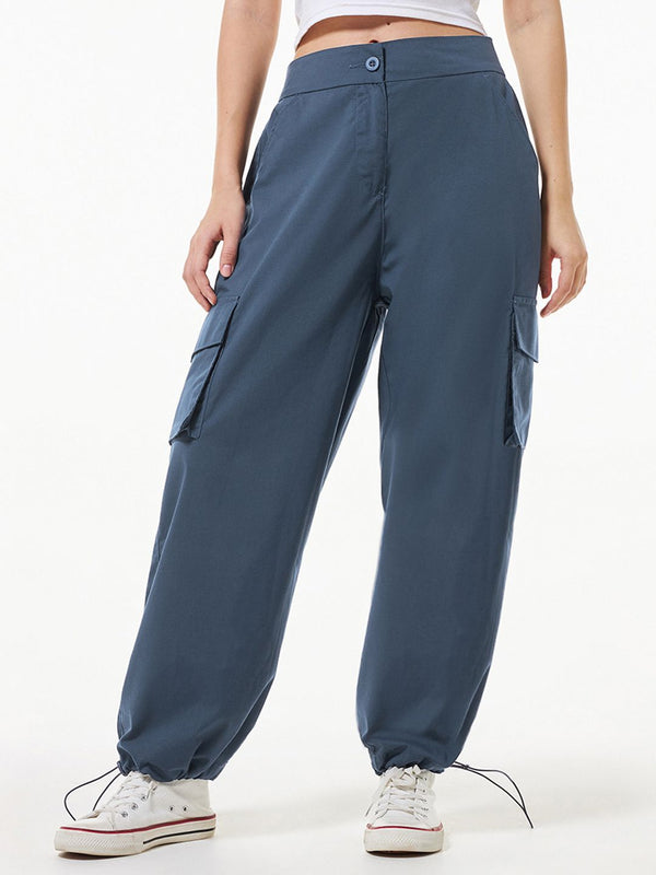 Bewakoof Women Cotton Oversized Mid-rise Cargos Trousers