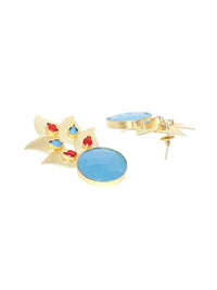 Anouk Gold Plated Cubic Zirconia Studded Contemporary Drop Earrings