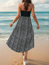 DressBerry Animal Print Halter Neck Fit & Flare Midi Dress