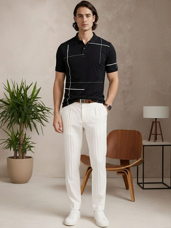 Baju-T Kolar Polo Bercetak ADRO Lelaki