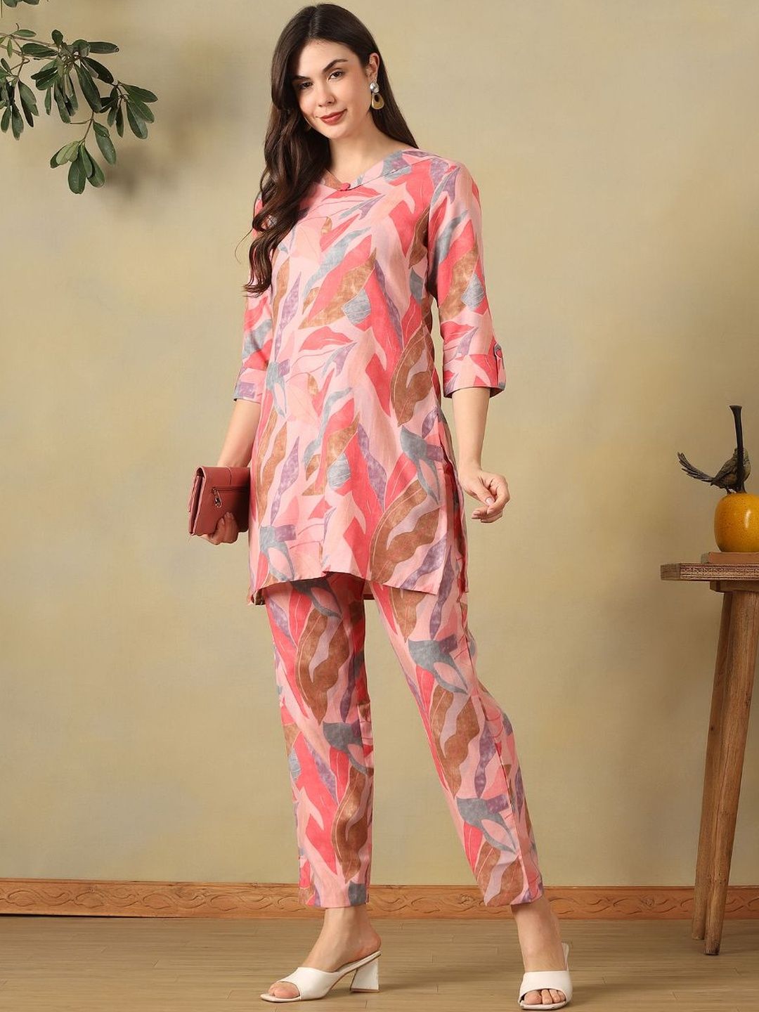 Mamicha Tropical Cotton Printed Tunic with Trousers