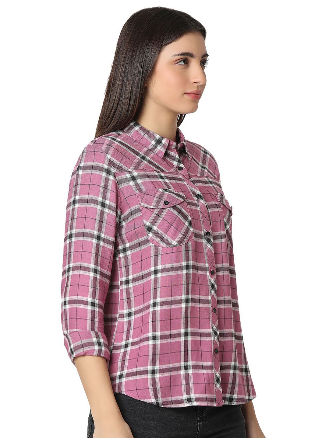 SPYKAR Women Opaque Checked Casual Shirt