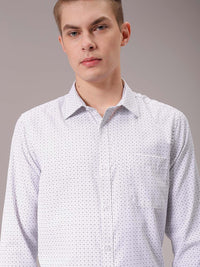 The Indian Garage Co. X Luxe Men Spread Collar Micro Ditsy Printed Slim Fit Formal Shirt