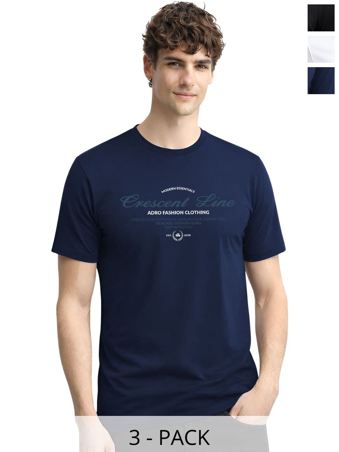 ADRO Men Brand Logo 3 Printed T-shirt