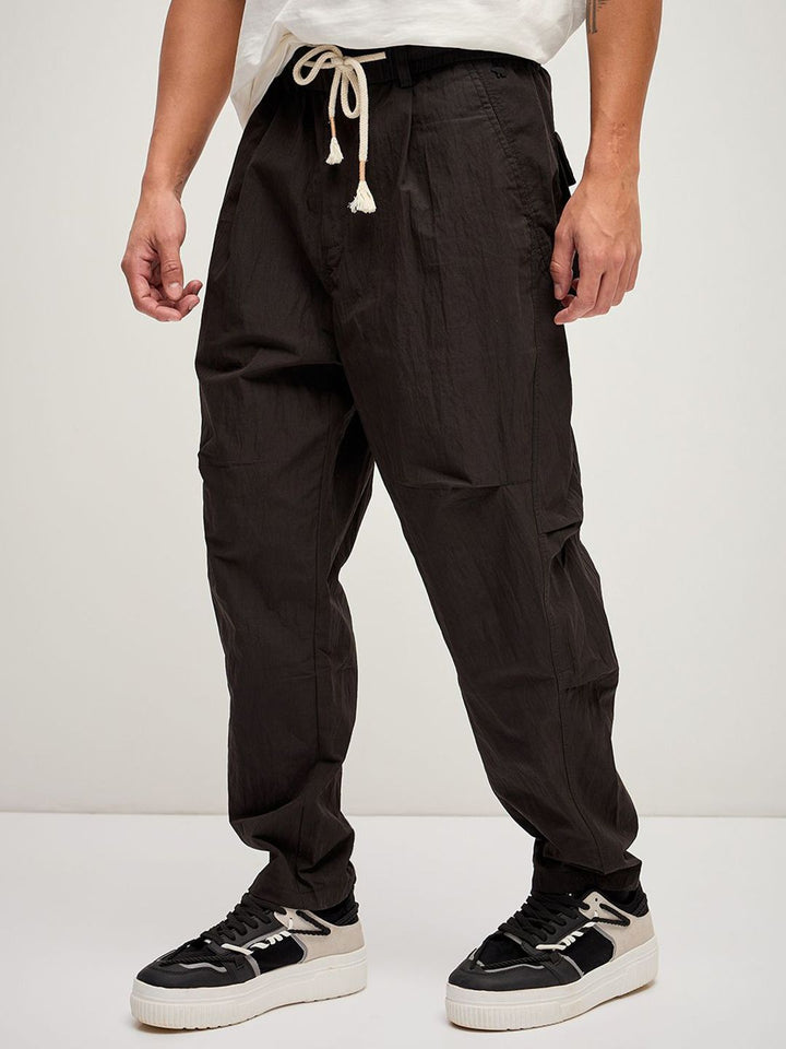 THE BEAR HOUSE Men Solid Loose Fit Mid Rise Trouser