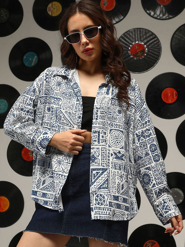 Campus Sutra Women Comfort Opaque Printed Casual Shirt