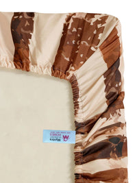 Myntra Elegant Homes Beige & Brown Floral 300 TC Cadar Katil King dengan 2 Sarung Bantal