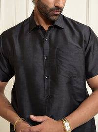 VASTRAMAY Shirt Collar Shirt With Veshti