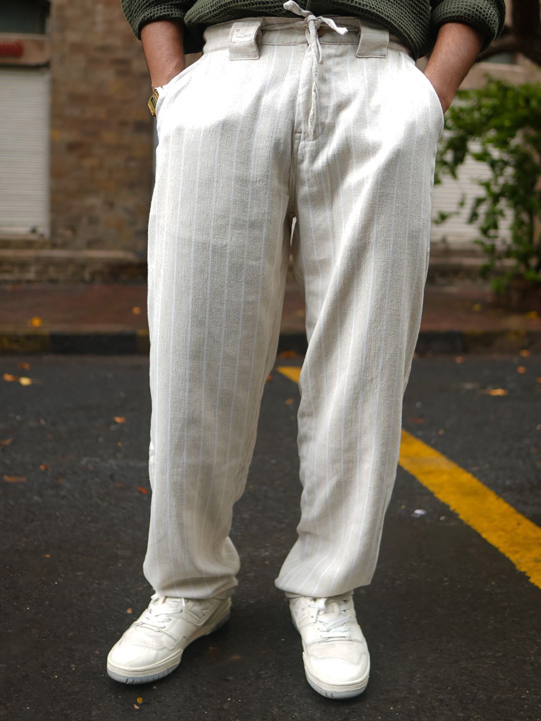 Powerlook Men Cotton Loose Fit Baggy Cargos Trousers
