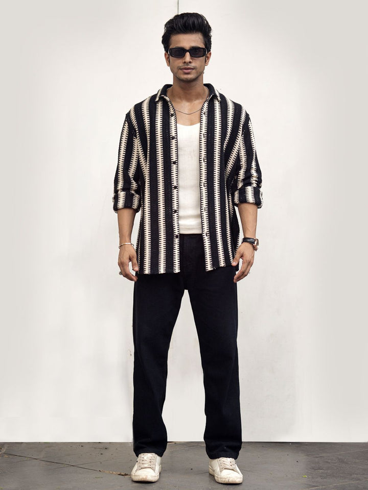 Powerlook Men Abstract Printed Spread India Slim Collar Casual Shirt