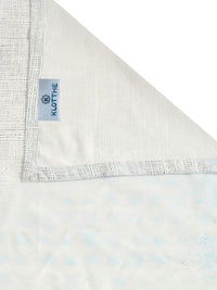 KLOTTHE White & Blue Floral Printed Flat 300 TC King Fine Bedsheet With 2 Pillow Cover