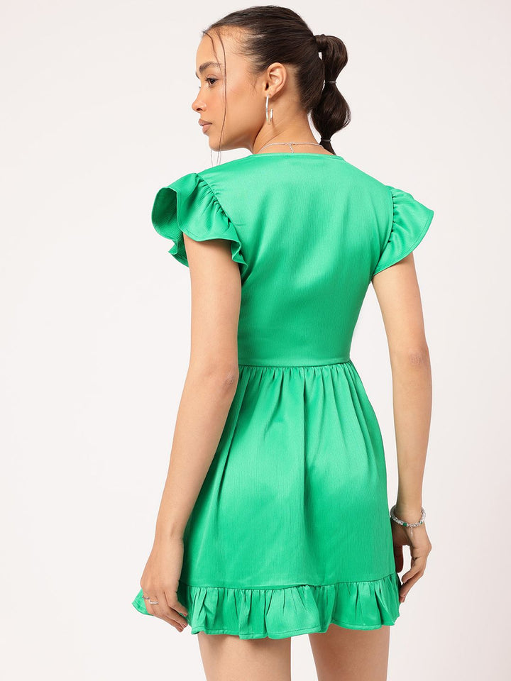 DressBerry Whimsical Wardrobe Smocked Flutter Sleeves Mini A-Line Dress