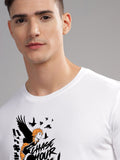 ADRO Men Typography Printed Applique T-shirt