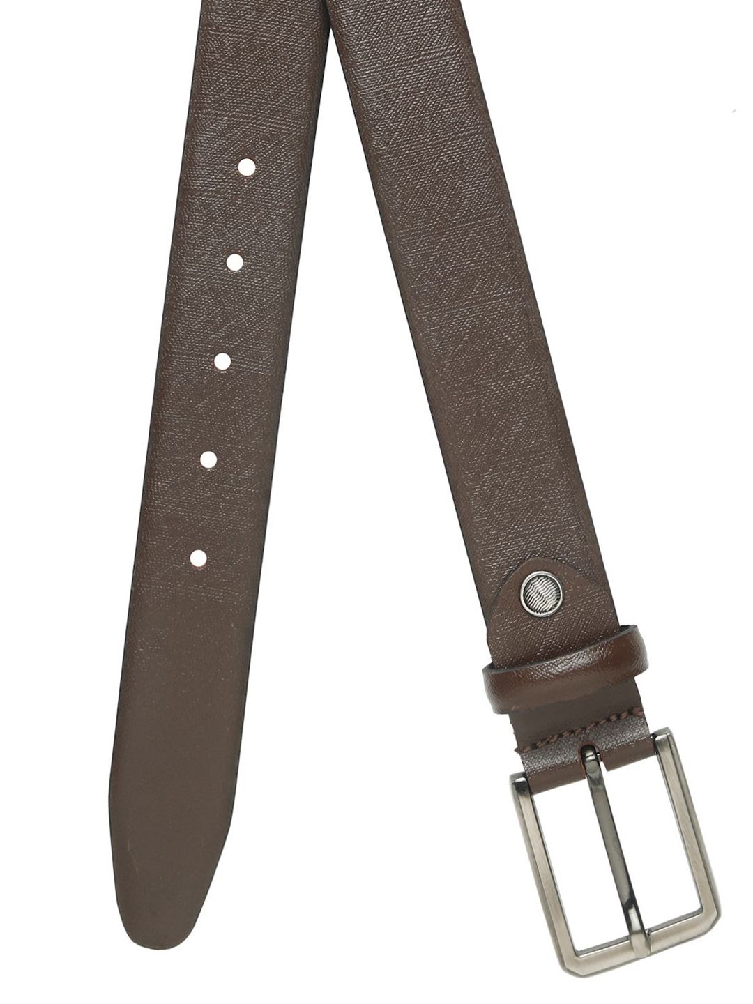 Teakwood Leathers Men Textured Leather Formal Belt
