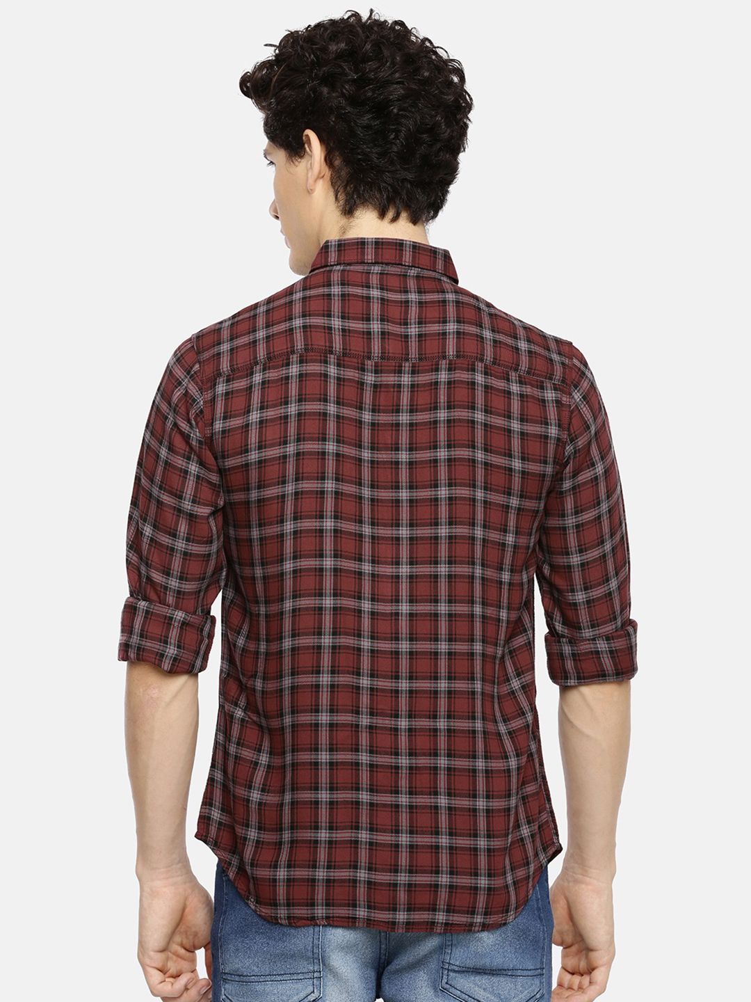 The Indian Garage Co Slim Fit Checked Casual Shirt