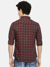 The Indian Garage Co Slim Fit Checked Casual Shirt