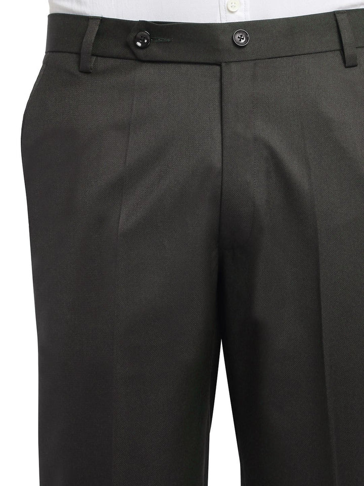 Men's Dark Brown Cotton Rich Solid Slim Fit Formal Gurkha Pants