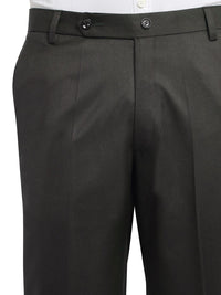 Men's Dark Brown Cotton Rich Solid Slim Fit Formal Gurkha Pants