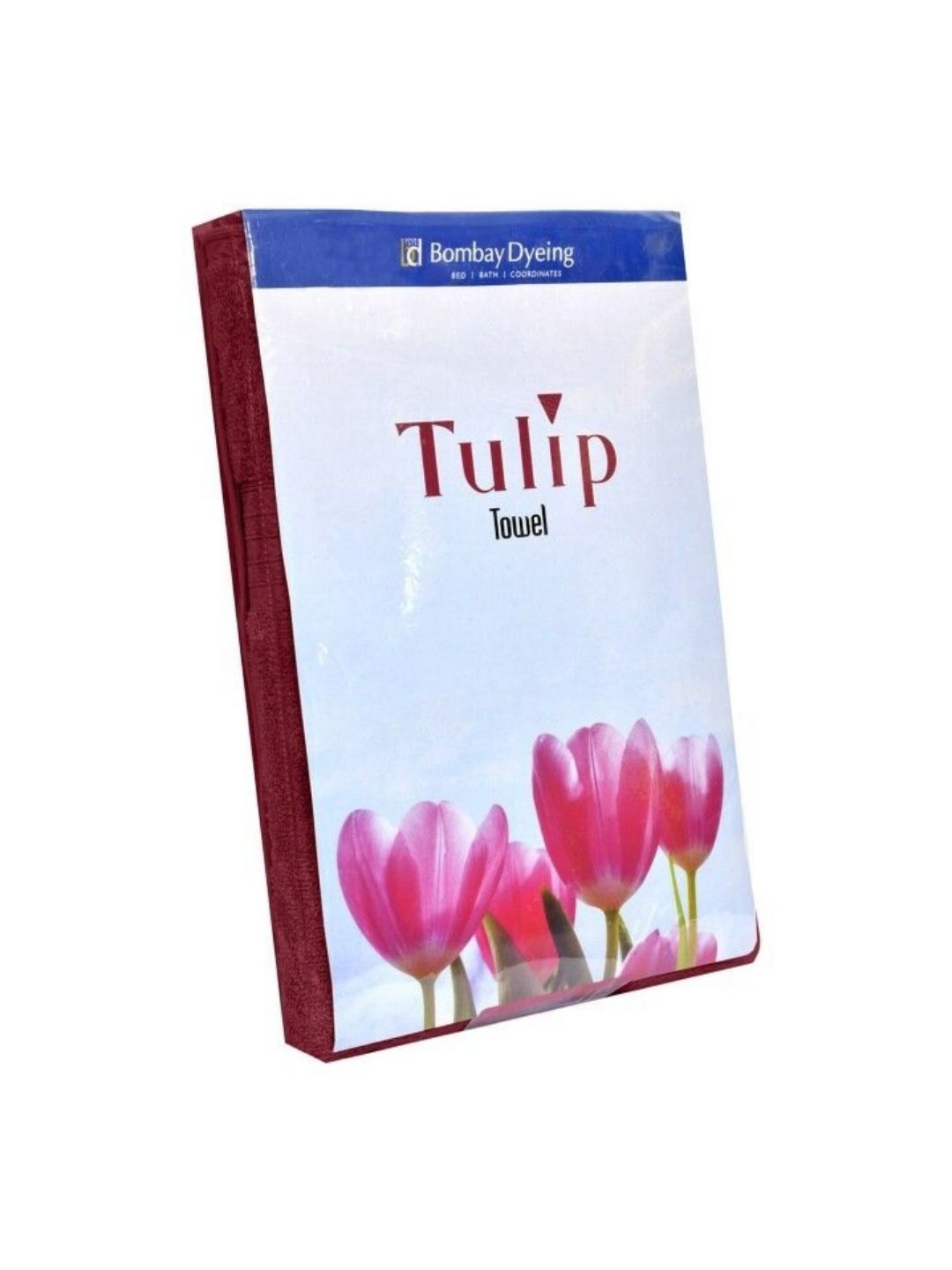 BOMBAY DYEING Tulip Maroon Pure Cotton 450 GSM Bath Towel