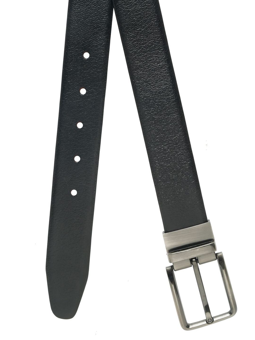 Teakwood Leathers Men Textured Leather Reversible Formal Belt
