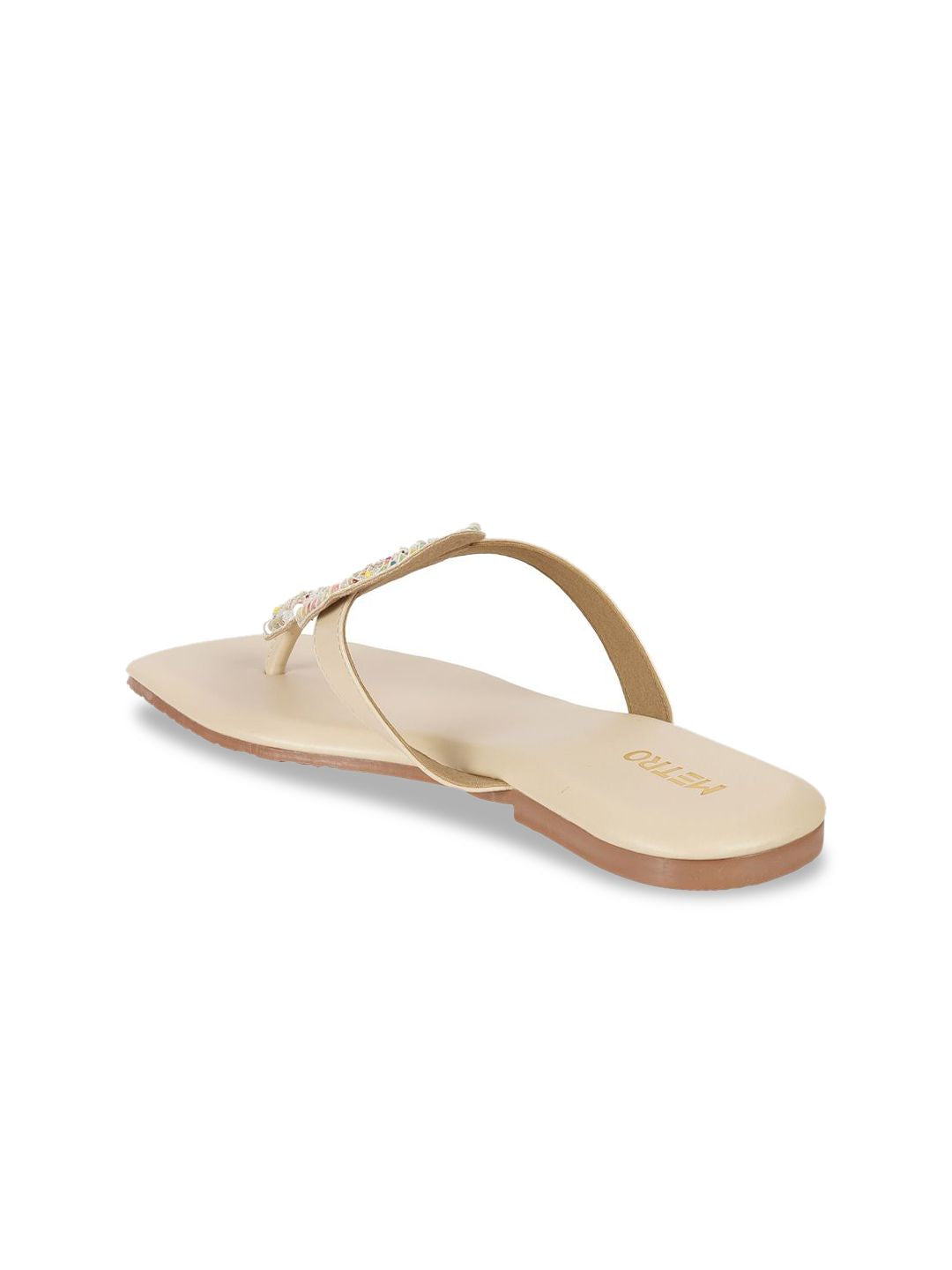 Metro Women Embelished Open Toe  Flats with Bows