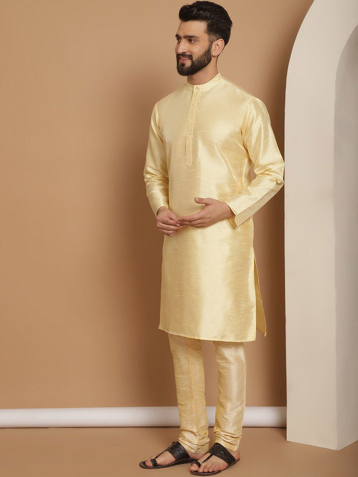 Anouk Regular Dupion Silk Kurta With Churidar