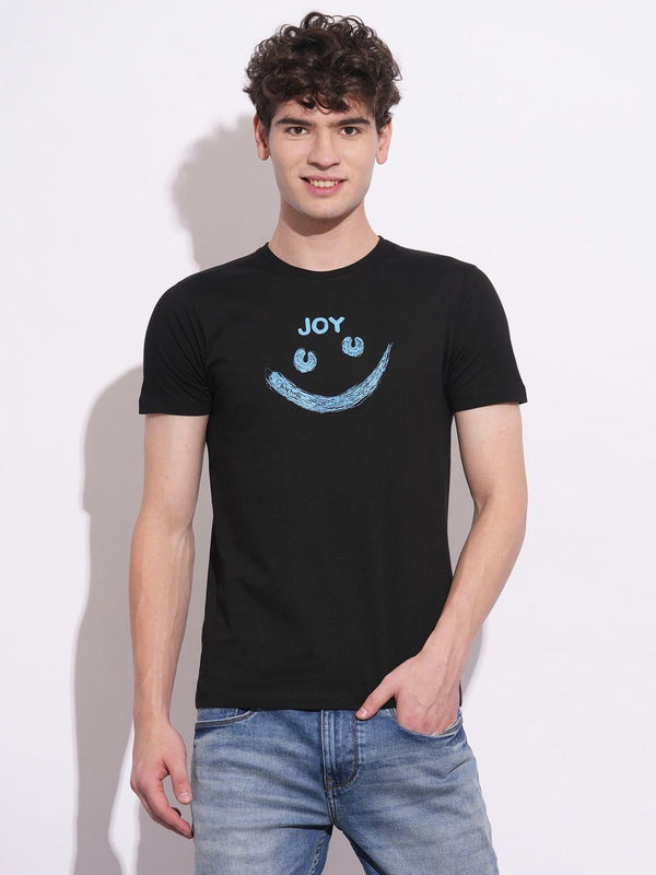 Menjadi lelaki manusia grafik dicetak kapas kapas t-shirt Slim Fit