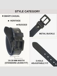 Teakwood Leathers Men Textured Leather Belt