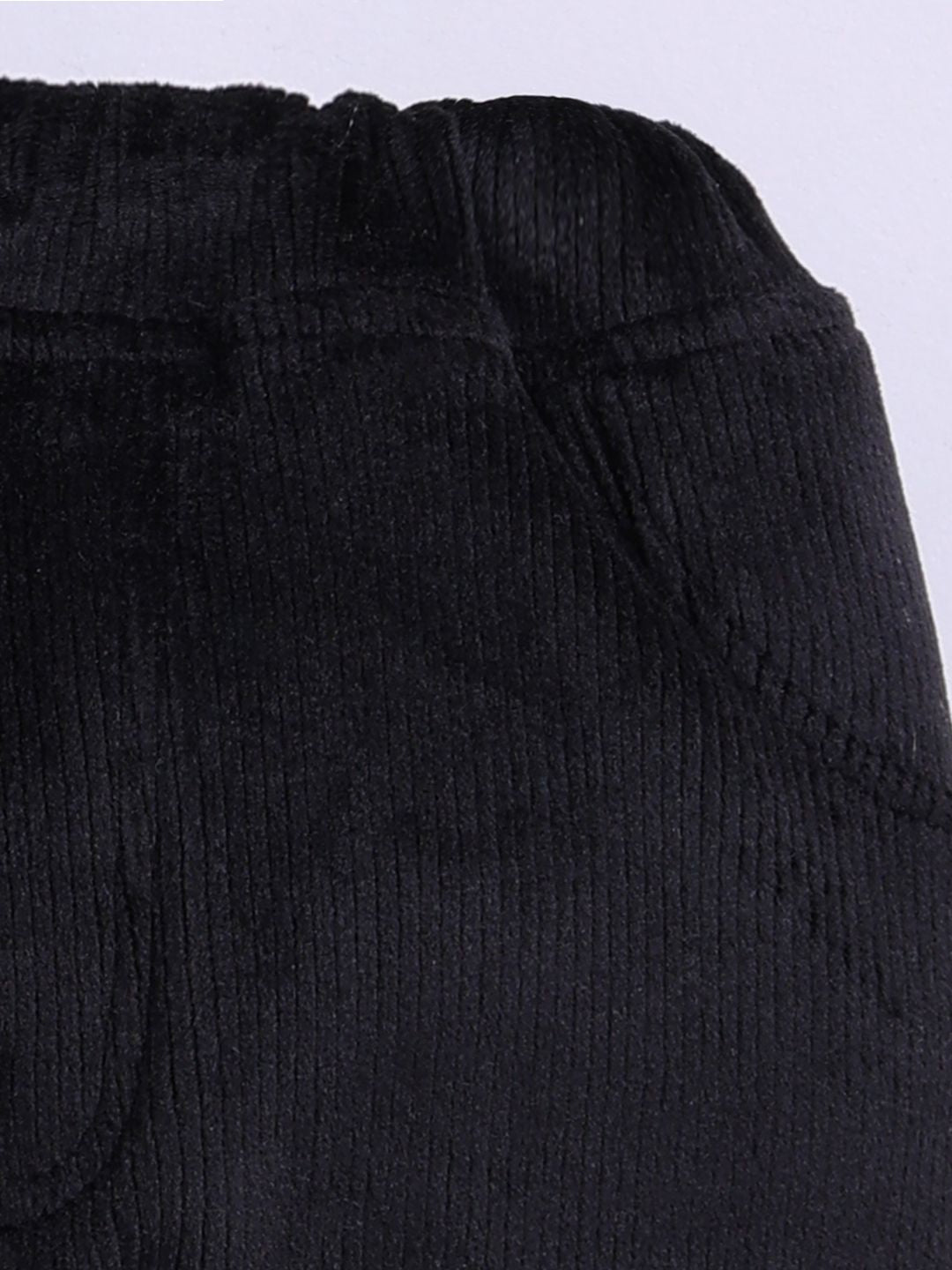 Moms Love Infant Boys Ribbed Velvet-Finish Pure Cotton Hooded Sweatshirt With Joggers