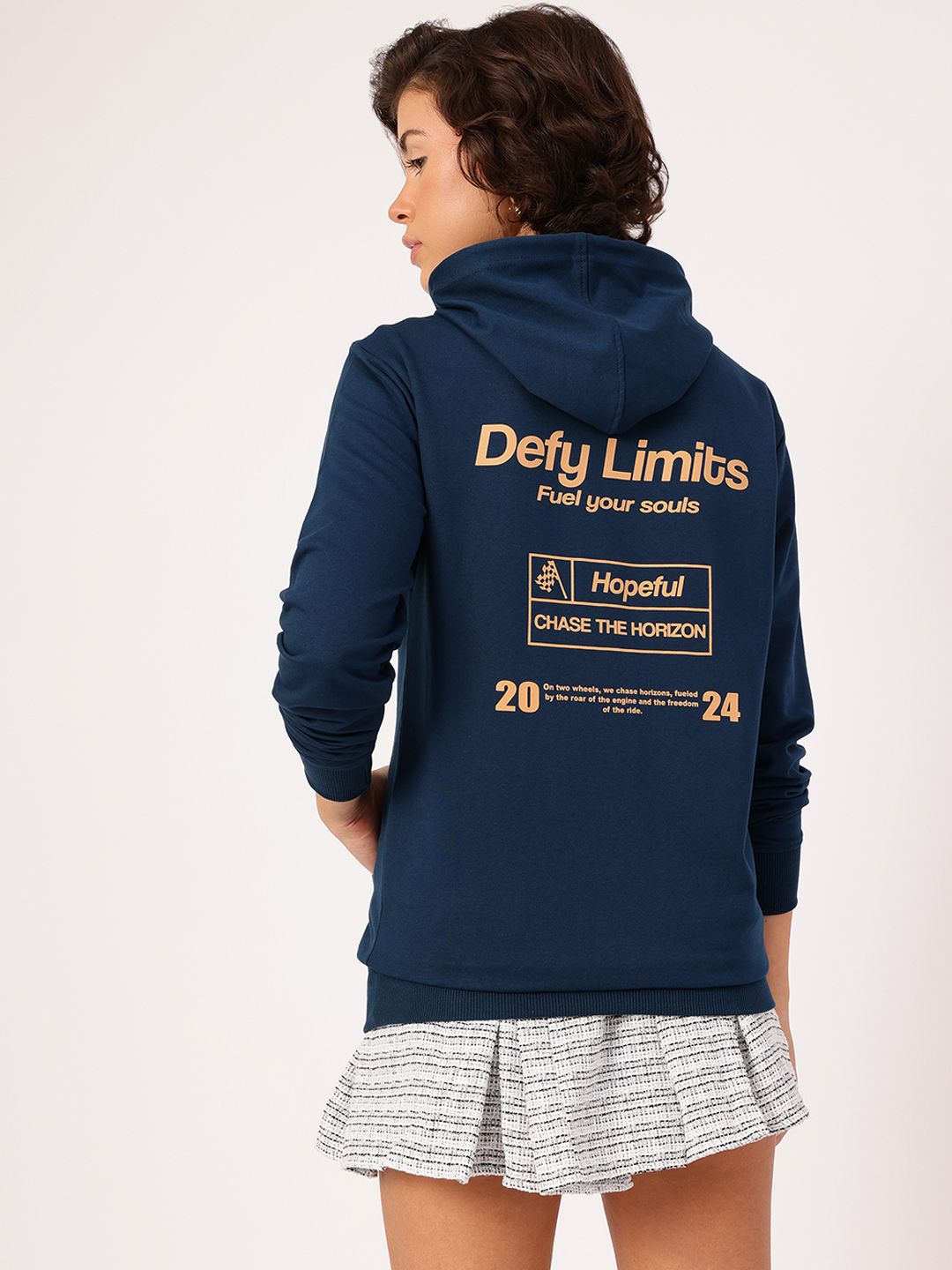 DressBerry Printed Hooded Sweatshirt