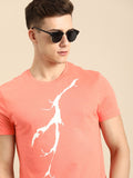 Being Human Pure Cotton Abstract Printed Casual T-shirt